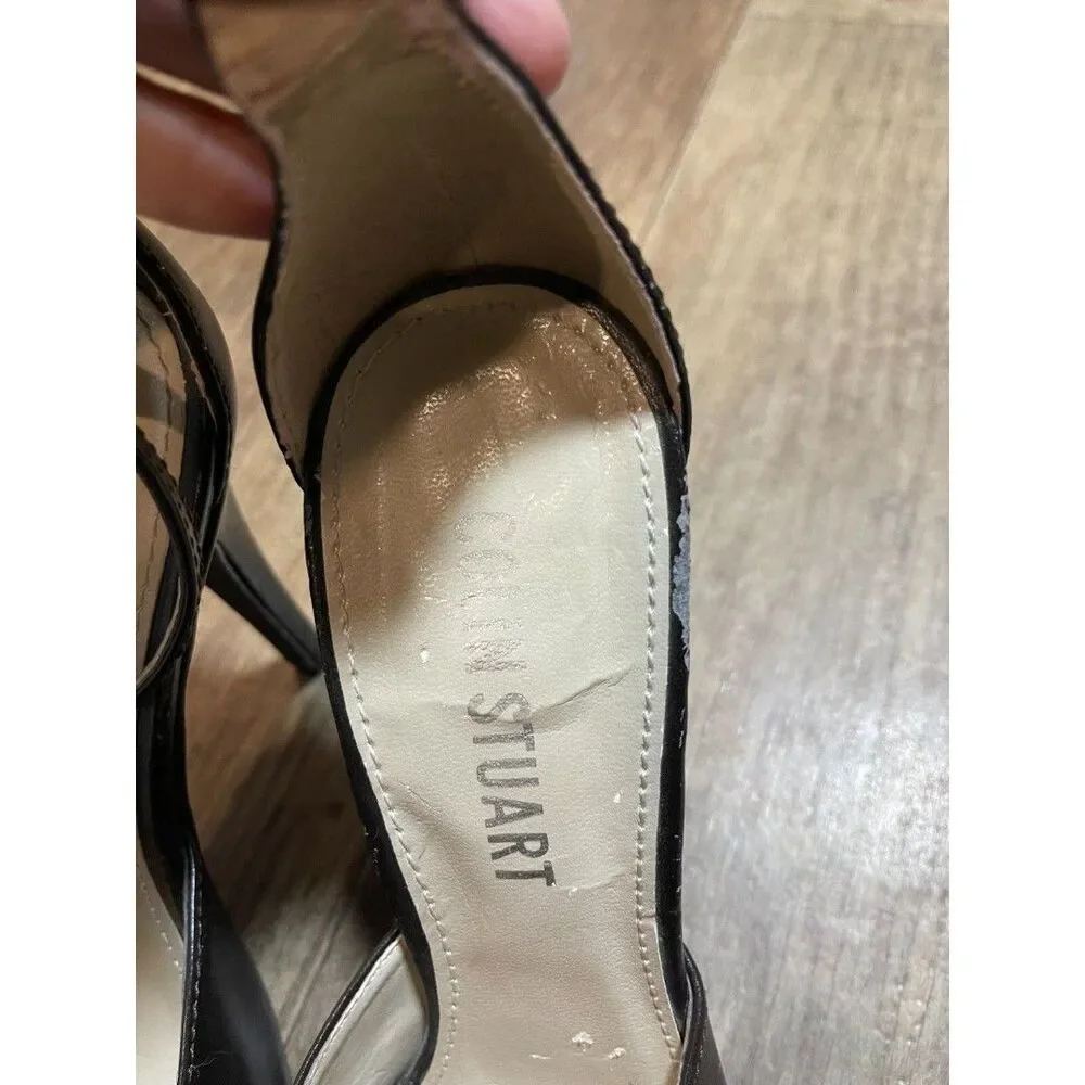 Colin Stuart High Heels Womens Size 8 M Brown Pointed Closed Toe Ankle Strap